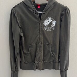 Women's Gray Zip-Up Hoodie
